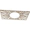 Ekena Millwork Hoover Wood Fretwork Pierced Ceiling Medallion, Hickory, 24"W x 12"H x 8 7/8"ID x 1/4"T CMWP24X12X0250HOHI - alternate 2